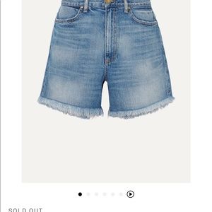 THE GREAT
The Easy Cut Off frayed denim shorts